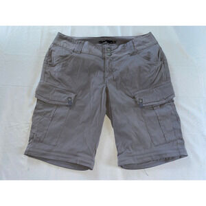 Prana Sage Convertible Hiking Cargo Pants, Shorts Only. Gray, Women's 0. GUC!!